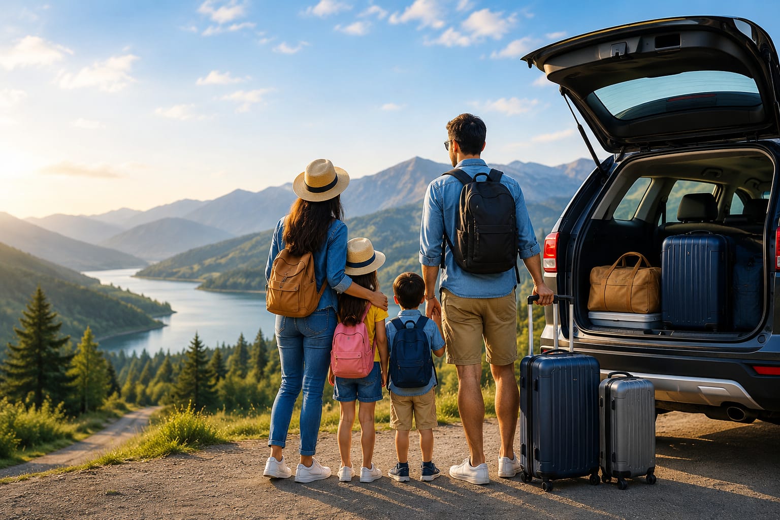 Family traveling together